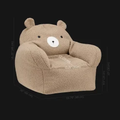 Sherpa Bear-Shaped Chair