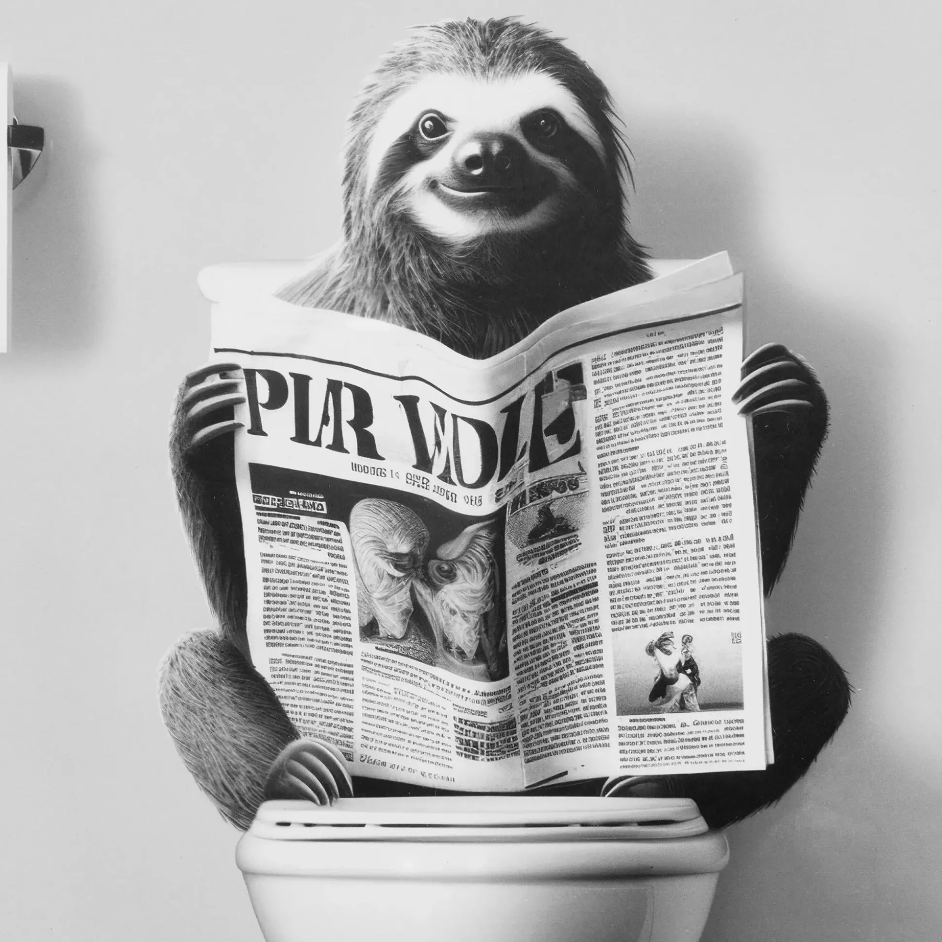 Sloth Reading Framed Art