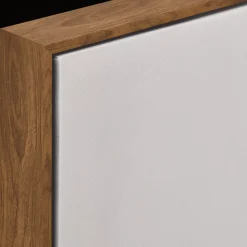 Succulents in Wood Vase Printed Framed Canvas