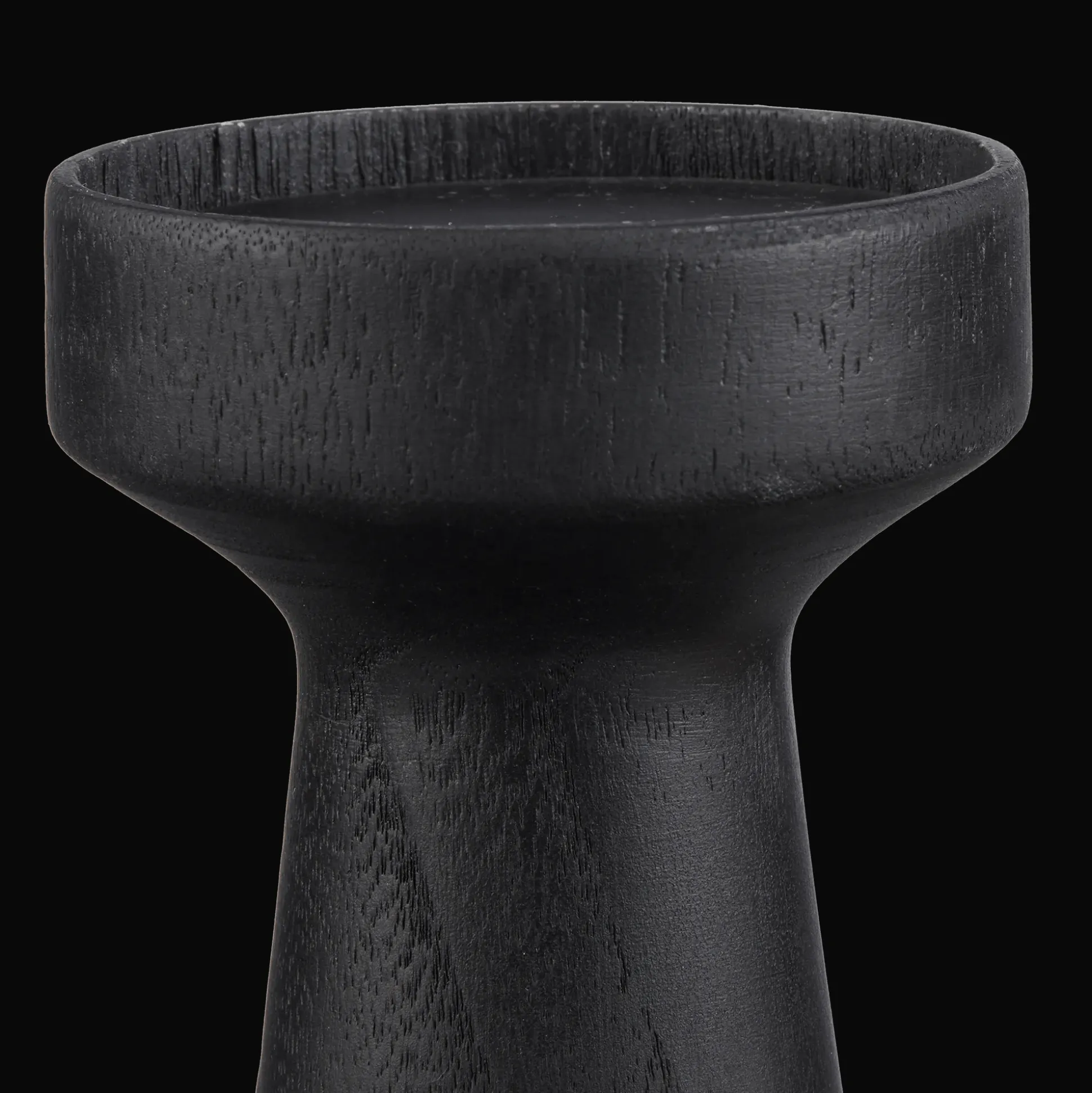 Tall Wood Pillar Candle Holder