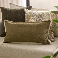 Taupe Beatrice Decorative Lumbar Pillow