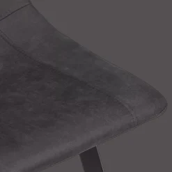 Textured Faux Leather and Metal Bar Stool