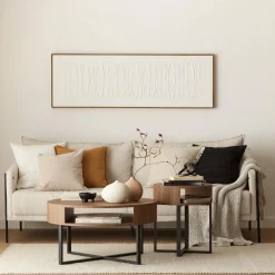 Tone on Tone Embossed Abstract Oil Painting