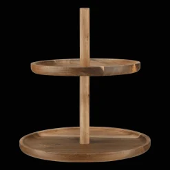 Two Tier Wood Serving Tray