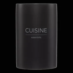 Typography Black Utensils Jar