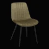 Velvet Fabric and Metal Dining Chair