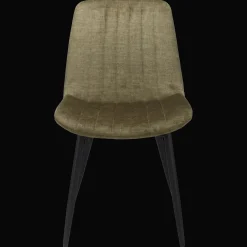 Velvet Fabric and Metal Dining Chair