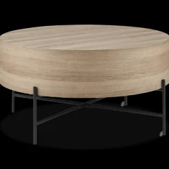 Veneer and Metal Coffee Table