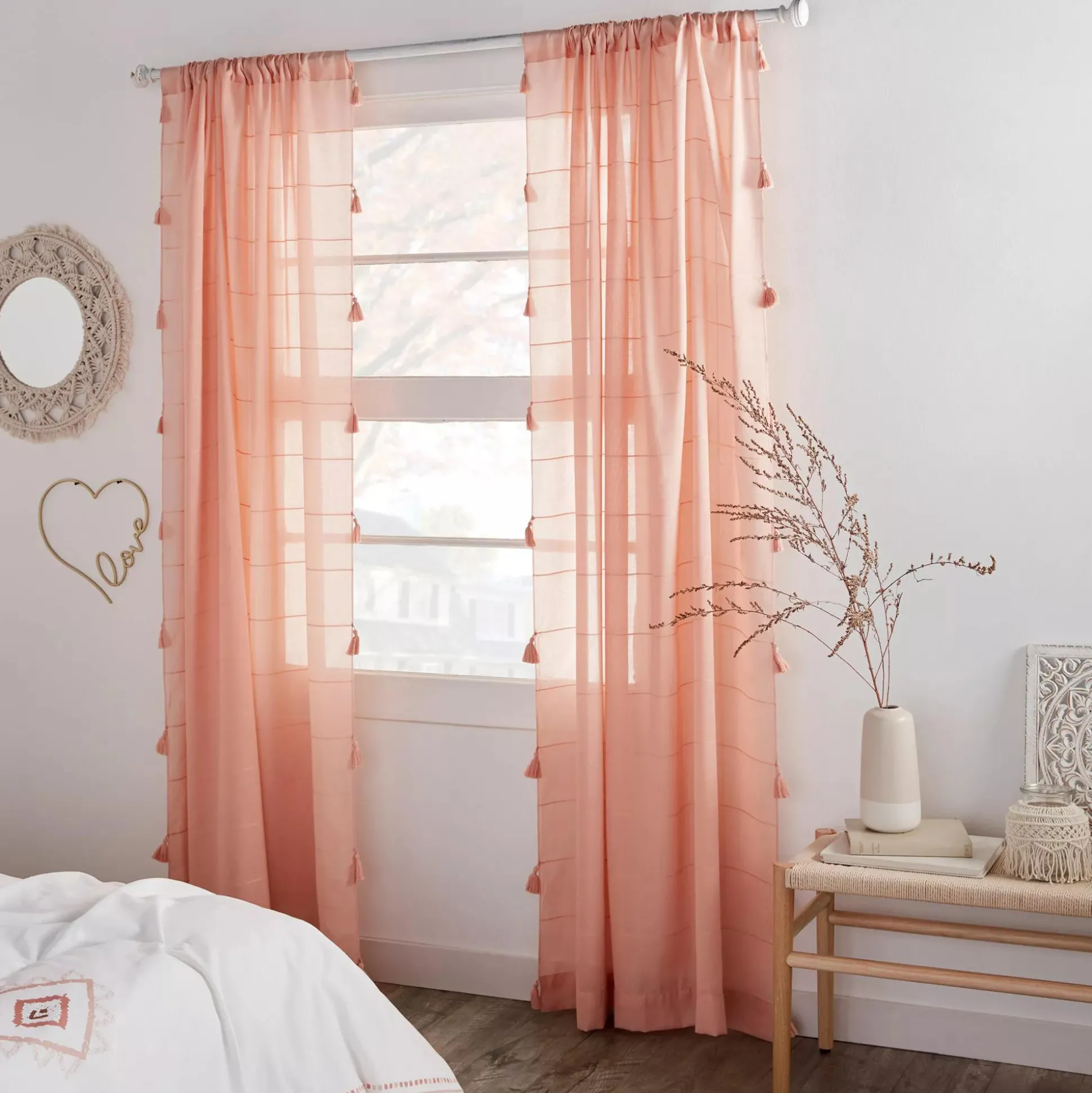 Vintage Finish Curtain Rod Set - Diameter 25/28 mm