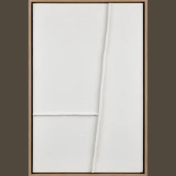White Abstract Framed Art