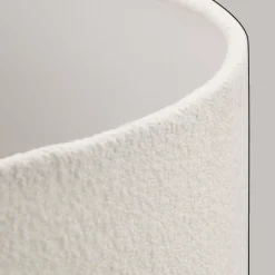 White Boucle Lamp Shade