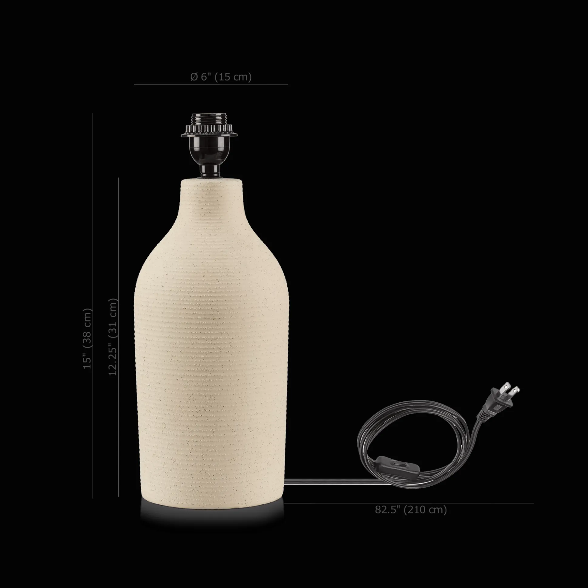 White Ceramic Lamp Base