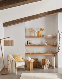 White Ceramic Oval Vase with Rope on Handles