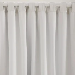 White Chita Back Tab Blackout Curtain