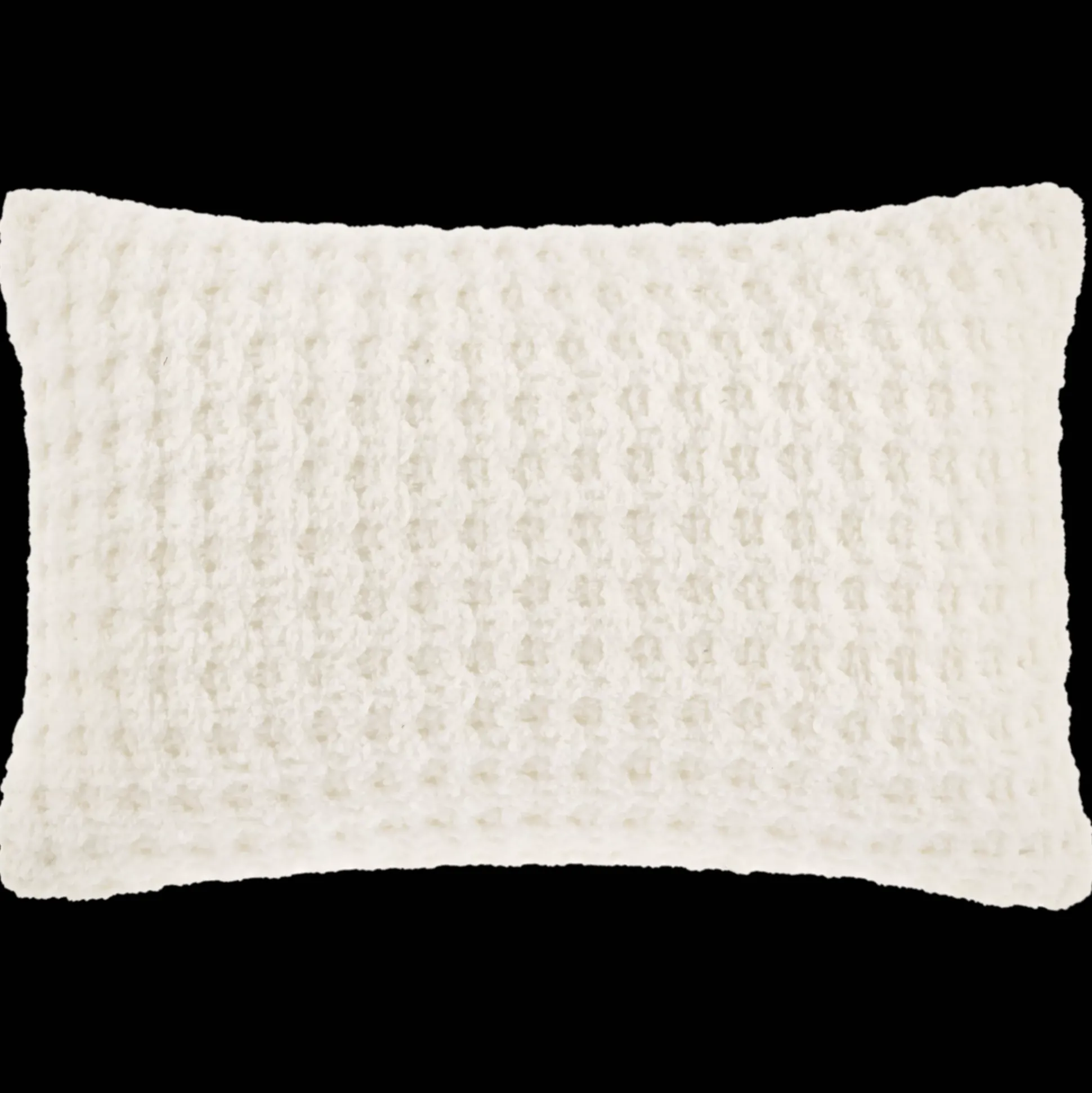White Cory Chenille Decorative Lumbar Pillow