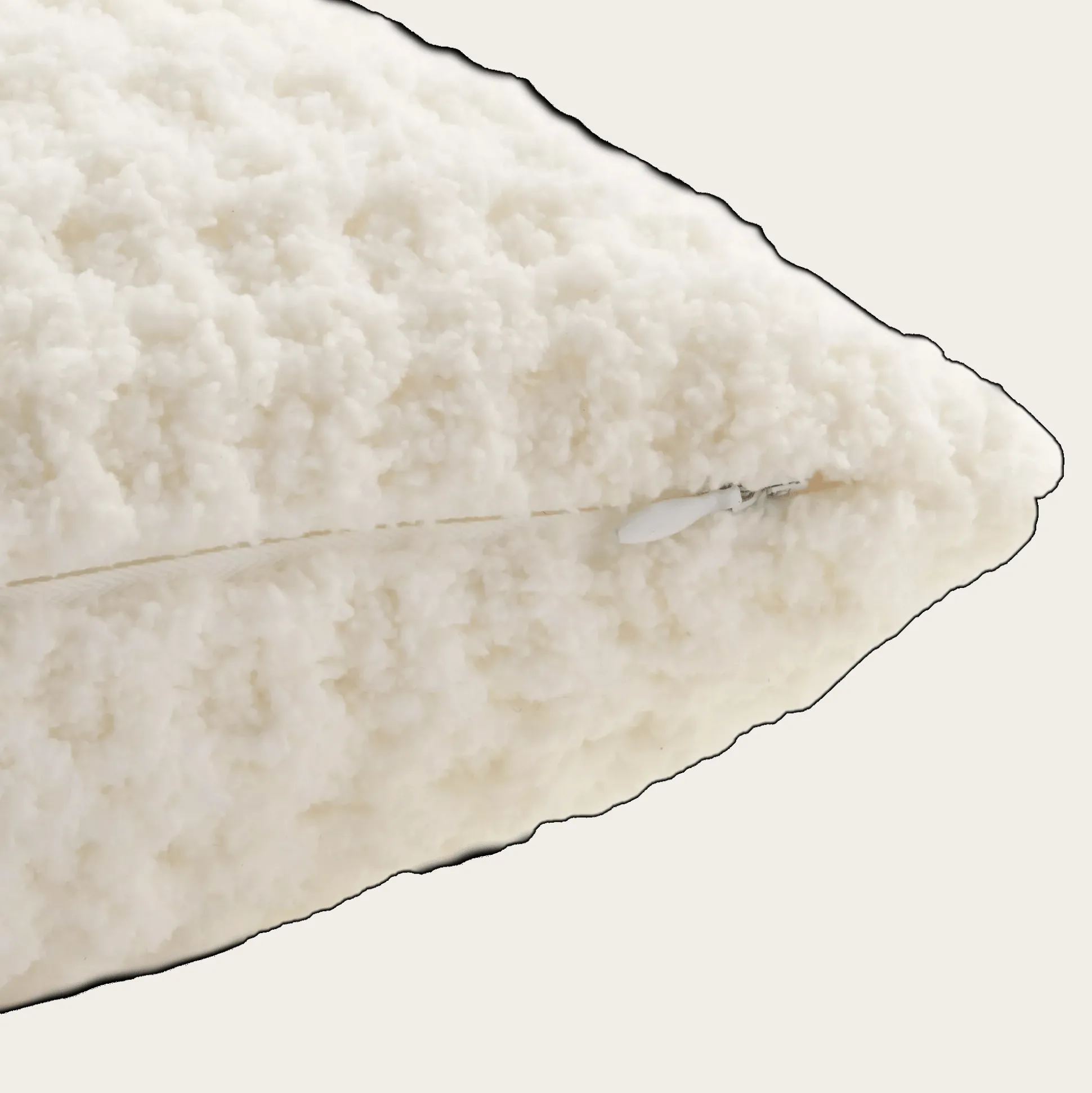 White Cory Chenille Decorative Lumbar Pillow