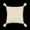 White Erna Decorative Pillow with Tassels