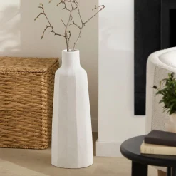 White Floor Vase