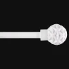 White Geometric Curtain Rod Set - Diameter 13/16mm