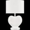White Heart Shaped Table Lamp