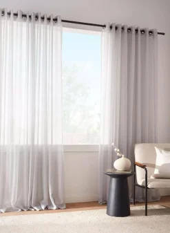 White Kacha Sheer Curtain