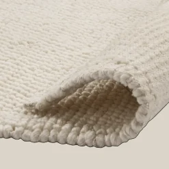 White Landric Polyester Rug