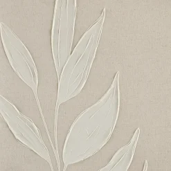 White Leaves Framed Art