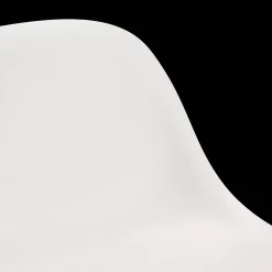 White Plastic and Wood Metal Veneer Counter Stool