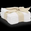 White Set of 6 Large Washcloths