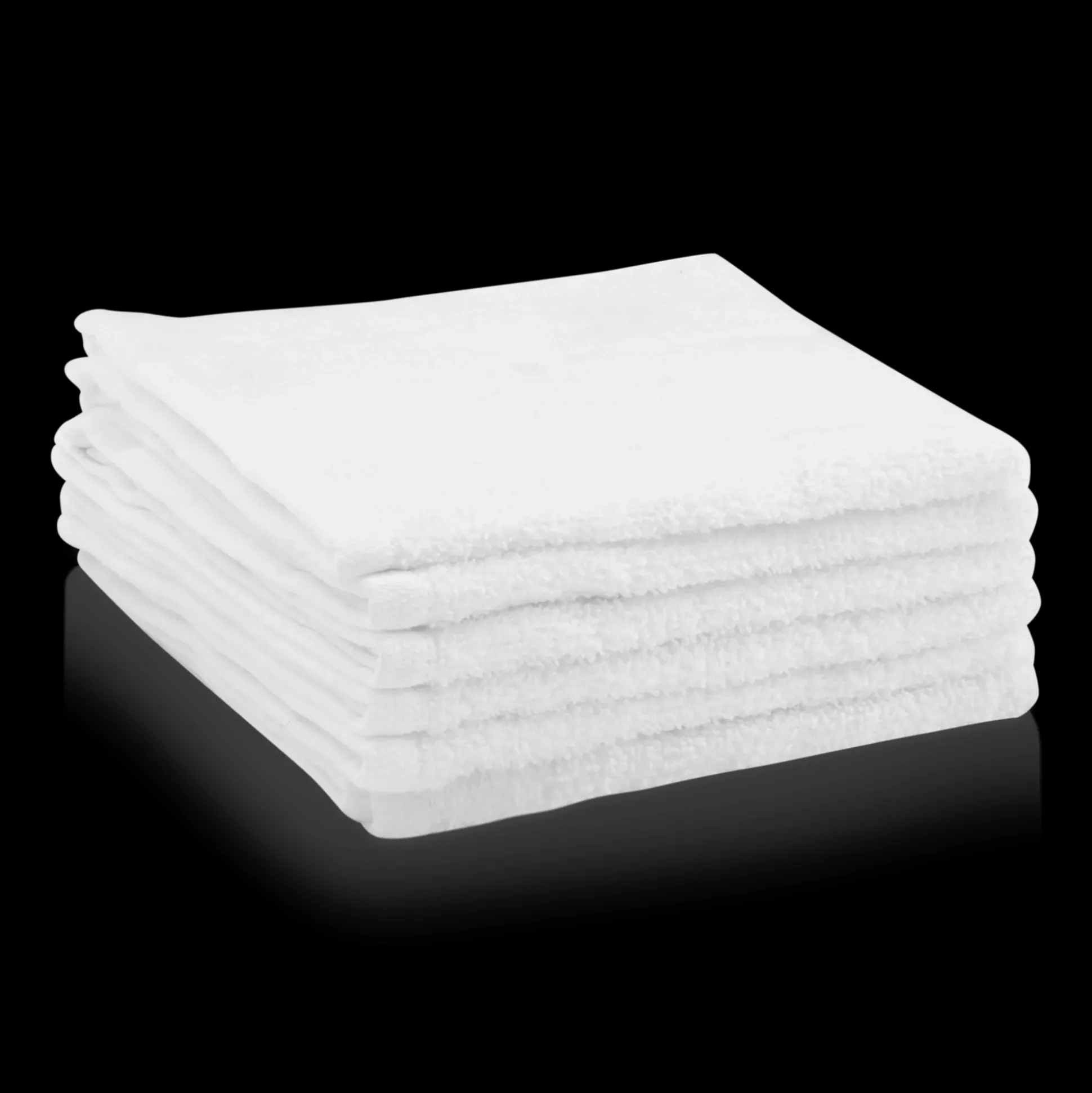 White Set of 6 Large Washcloths