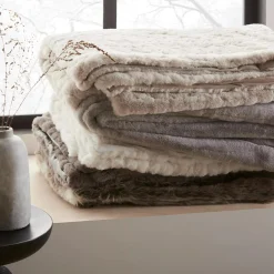 White Sheep Faux Fur Throw