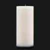 White Tall Ribbed Candle