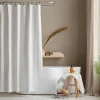 White Waffy Essential Shower Curtain