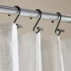 White Waffy Essential Shower Curtain