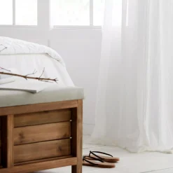 White Wavy Sheer Curtain