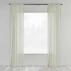 White Wavy Sheer Curtain