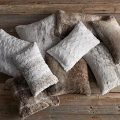 Wolf Faux Fur Decorative Lumbar Pillow