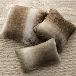 Wolf Faux Fur Decorative Lumbar Pillow
