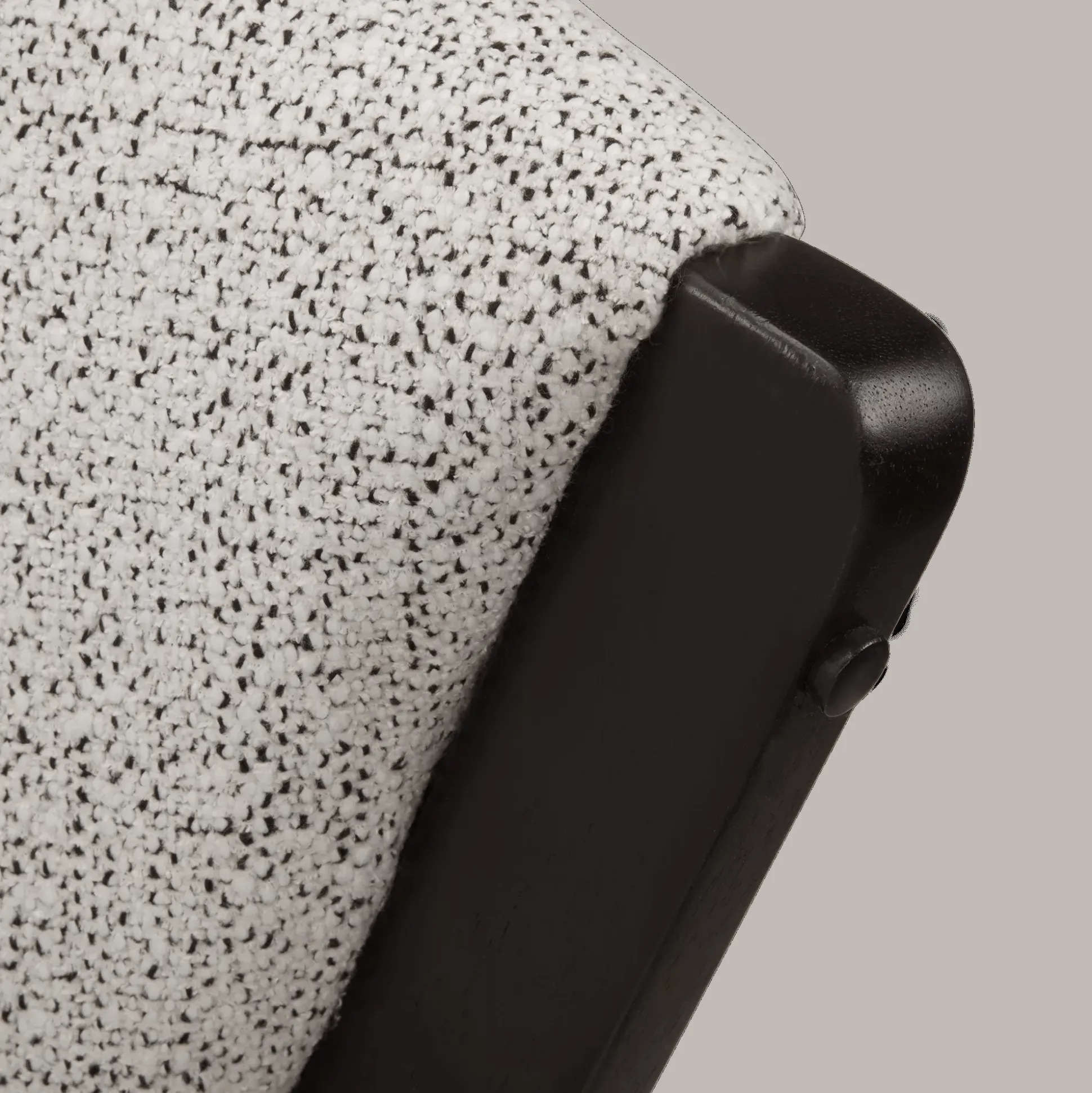 Wood and Fabric Accent Chair