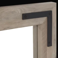 Wood and Metal Framed Mirror