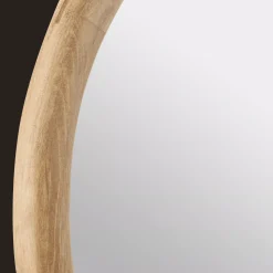 Wood Framed Oval Mirror