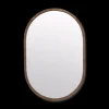 Wood Framed Oval Mirror