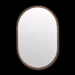 Wood Framed Oval Mirror