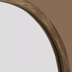 Wood Framed Oval Mirror